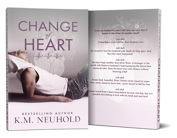 Change of Heart by KM Neuhold - Book Cover Mock Up Image - Gay Romance