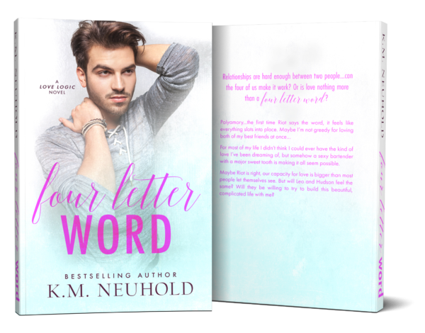 Four Letter Word by KM Neuhold - Book Cover Mock Up Image - Gay Romance