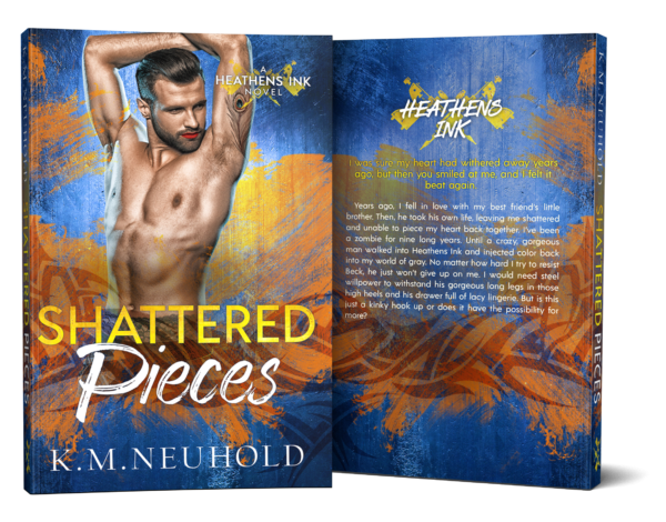 Shattered Pieces by KM Neuhold - Book Cover Mock Up Image - Gay Romance