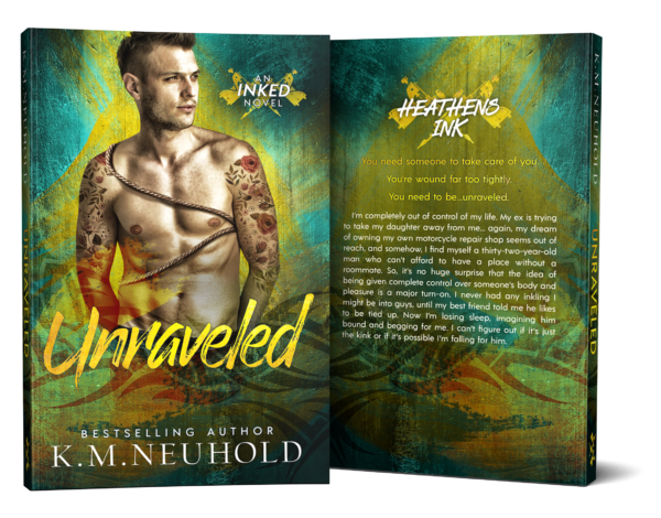 Unraveled by KM Neuhold - Book Cover Mock Up Image - Gay Romance