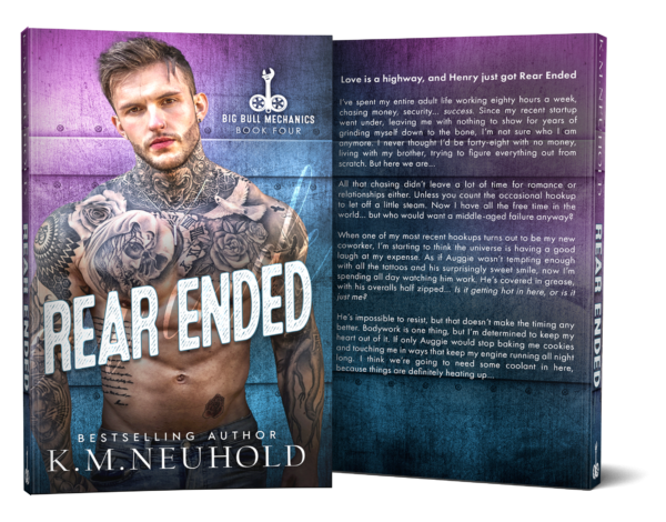 Rear Ended by KM Neuhold - Gay Romance Book Cover Paperback Mock up